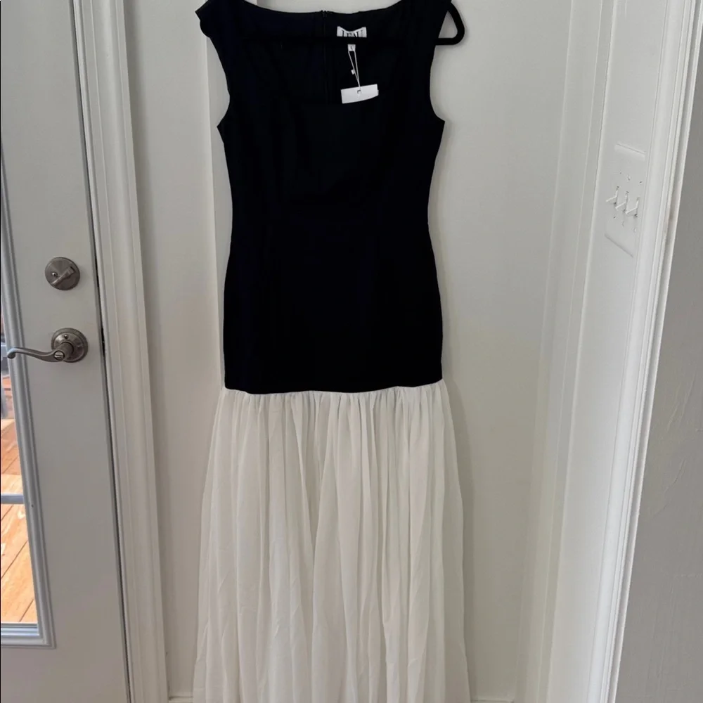 NWT Leau Phantom Chiffon Maxi Dress Size L - Picture 4 of 13